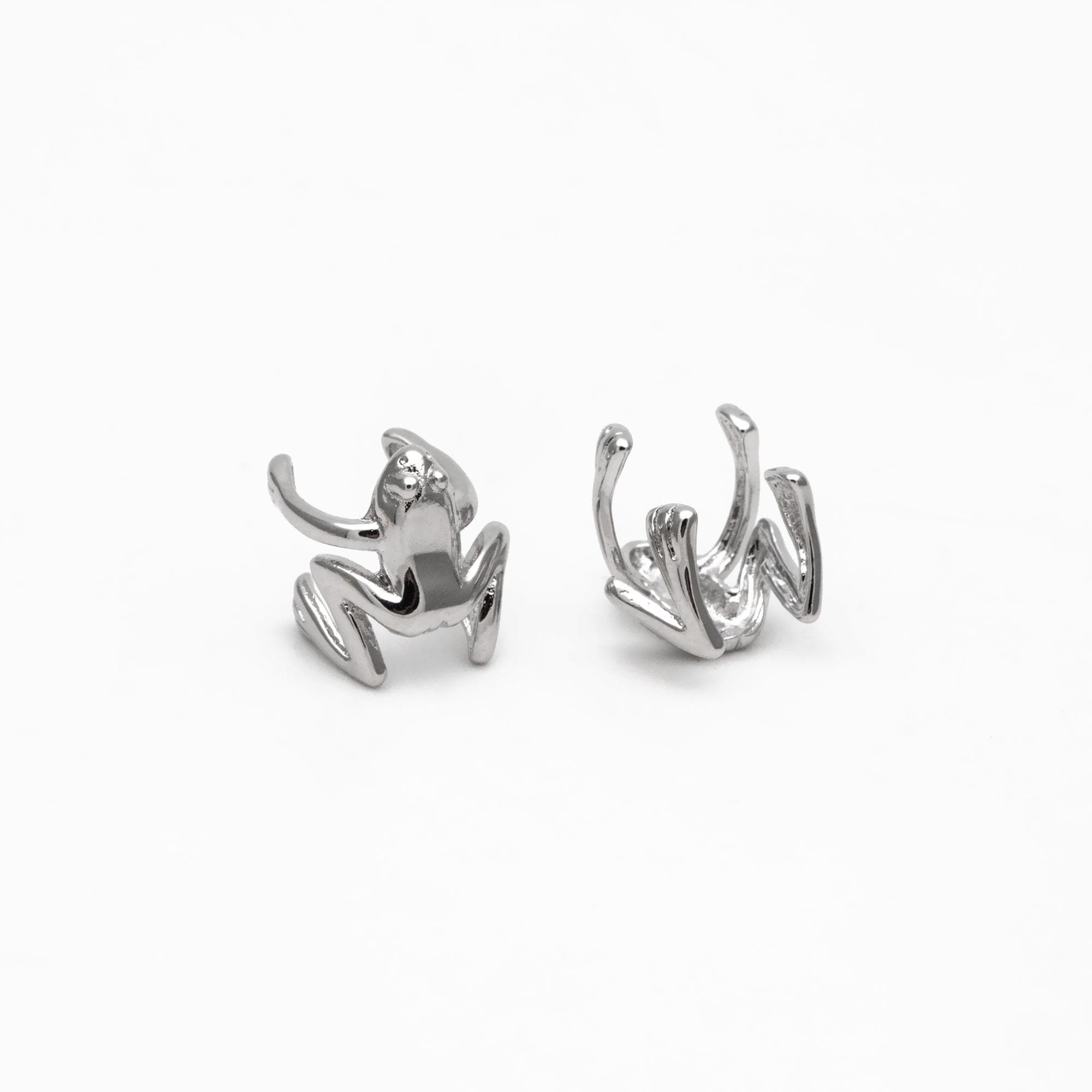 10pcs Gold/ Silver Frog Ear Cuff, Cartilage Ear Cuff, Gold/ Rhodium Plated Brass Ear Cuff, Cartilage Earrings (GB-4545)